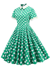 Load image into Gallery viewer, Polka Dots Peter Pan Collar 1950S Dress With Pockets