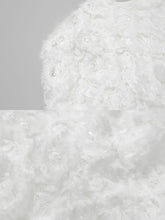 Load image into Gallery viewer, White Crew Collar Long Sleeve Lace Party 1960S Dress