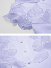 Load image into Gallery viewer, 2PS Purple Ruffles Sleeveless 1950S Vintage Pant Set