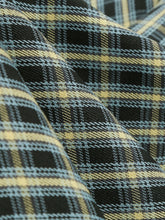 Load image into Gallery viewer, 1950S Green Turn Down Collar Plaid Long Sleeve Vintage Swing Dress
