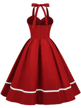 Load image into Gallery viewer, Solid Color Halter Backless 1950S Vintage Swing Dress