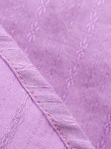Solid Color Purple Peter Pan Collar 1950S Dress With Pockets