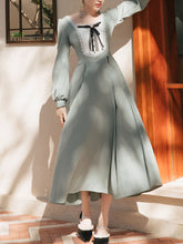 Load image into Gallery viewer, Light Green Long Sleeve Ruffles Evdwardian Revival Dress