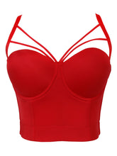 Load image into Gallery viewer, Solid Color Cut Out Corset Camisole Top