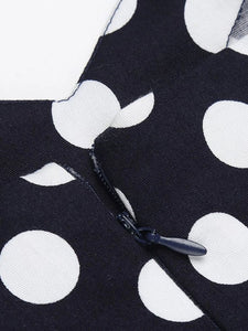 1950S Polka Dots Swing Dress With Cape
