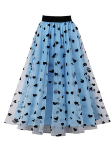 1950S  Polka Dots High Wasit Pleated Swing Vintage Skirt