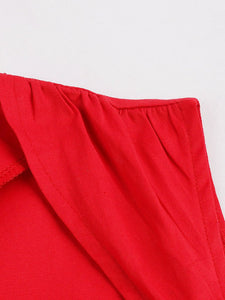 Polka Dot Square Neck Slim Fit Vintage Dress
