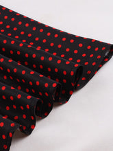 Load image into Gallery viewer, Red Polka Dots Fake Two Piece Shawl 1950S Swing Dress