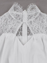 Load image into Gallery viewer, White Queen Collar Lace Semi-Sheer 1950S Vintage Dress With Pockets
