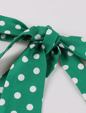 Load image into Gallery viewer, Polka Dots Halter Elastic Back High Waist 1950 Vintage Dress