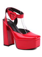 Load image into Gallery viewer, 12CM High Heel Yellow Square Toe Platform Mary Jane Pump