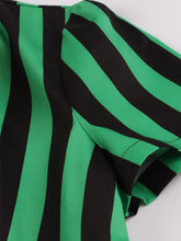 Load image into Gallery viewer, Green and Black Stripe With Pockets 50S Halloween Dress