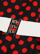 Load image into Gallery viewer, Black Ladybug Off the Shoulder High Waist Halter 1950 Dress