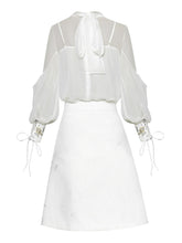 Load image into Gallery viewer, Embroidered Long Sleeve Blouse And Skirt Vintage Set 1950S Dress