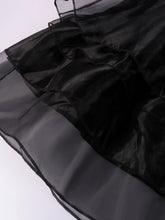 Load image into Gallery viewer, Black Ruffles Gothic Style Organza Vintage Dress Wednesday Dress With Belt