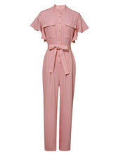 Load image into Gallery viewer, Pink Ruffles 1950S Vintage Jumpsuit With Belt