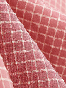 Plaid Tuxedo Collar 1950S Vintage Dress With Pockets