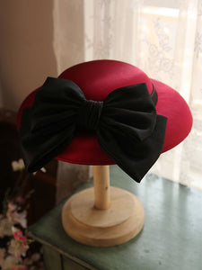 Big Sweet Bow Satin Vintage Audrey Hepburn Same Style 1950S Hat