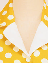Load image into Gallery viewer, Green Polka Dots Turn Down Collar Short Sleeves 1950S Vinatge Shirt Dress