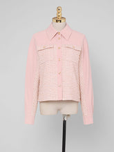 Load image into Gallery viewer, 2PS Pink 1950S Vintage Classic Top And High Waist Short Skirt Suit