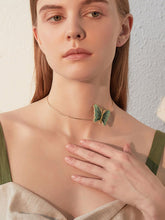 Load image into Gallery viewer, 1950S Embroidered Butterfly Choker Vintage Necklace