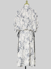 Load image into Gallery viewer, Apricot Doll Sleeves Nipped Waist Slim Print Shirt Dress