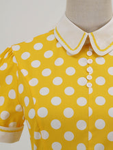Load image into Gallery viewer, Polka Dots Peter Pan Collar 1950S Dress With Pockets