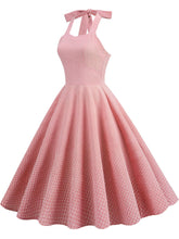 Load image into Gallery viewer, Lavender And White Plaid Vintage Halter Stellalou Same Style Easter 1950S Dress