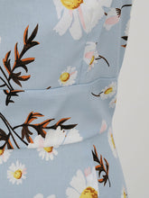 Load image into Gallery viewer, Blue Daisy Square Collar 1960S Bodycon Dress