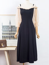 Load image into Gallery viewer, Ballet Cold Shoulder Vintage Little Black Dress