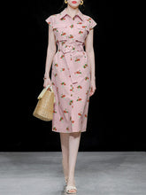 Load image into Gallery viewer, Summer Vintage Styele Fruit Print Shirt 1950S Dress With Pockets