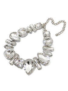 Choker Vintage Women's Necklace With Diamonds In Different Shapes