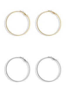 Circle Metal Hoop Fashion Earrings For Women