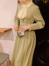 Load image into Gallery viewer, Light Green Ruffles Edwardian Revival Dress