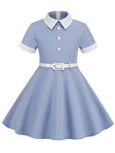 Load image into Gallery viewer, Kids Little Girls&#39; Dress Peter Pan Solid Color Cotton 1950S Vintage Dress