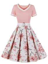Load image into Gallery viewer, Sweet Heart Collar 1950S Vintage Floral Swing Dress