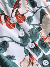 Load image into Gallery viewer, Green 1960S Floral Print Swing Vintage Dress With Belt