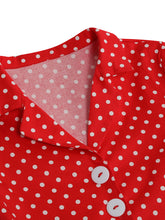 Load image into Gallery viewer, Kids Little Girls&#39; Dress Turn Down Collar Polka Dot Cotton 1950S Vintage Dress