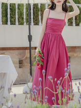 Load image into Gallery viewer, Fuchsia Spaghetti Strap Swing Vintage 1950S Dress