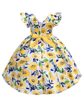 Load image into Gallery viewer, Kids Little Girls&#39; Dress Floral Print Birthday Christening Dress