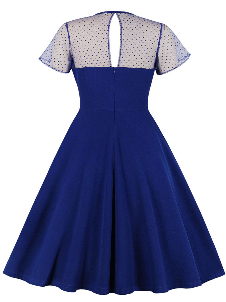 a line 50s dress Women's Vintage 50s Dress Cocktail Sleeveless Square Neck Midi Floral A-Line Dresses