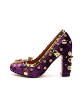 Load image into Gallery viewer, 10CM Luxury Pearls And Diamonds Chunky Heels Retro Shoes