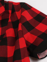 Load image into Gallery viewer, Red Plaid Turn Collar Cotton Vintage 1950S Dress With Belt
