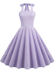 Lavender And White Plaid Vintage Halter Stellalou Same Style Easter 1950S Dress