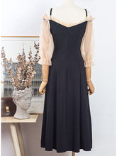 Load image into Gallery viewer, Ballet Cold Shoulder Vintage Little Black Dress