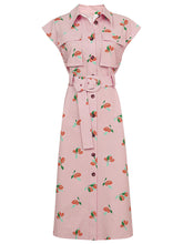 Load image into Gallery viewer, Summer Vintage Styele Fruit Print Shirt 1950S Dress With Pockets
