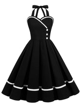Load image into Gallery viewer, Solid Color Halter Backless 1950S Vintage Swing Dress