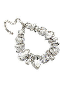 Choker Vintage Women's Necklace With Diamonds In Different Shapes