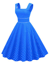 Load image into Gallery viewer, Red Polka Dots Sleeveless 1950S Vinatge Dress With Pockets