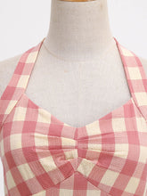 Load image into Gallery viewer, 3 Colors Plaid Halter Classis Vintage Style 1950S Dress